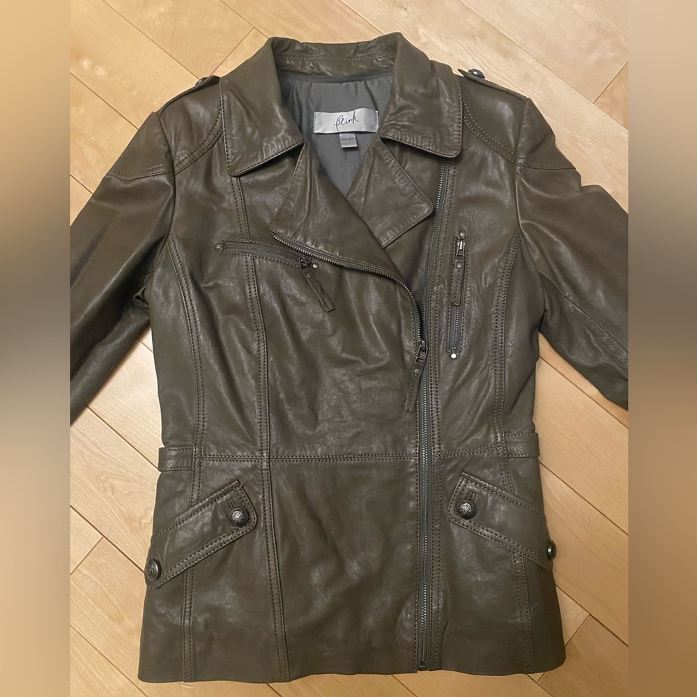Danier Genuine Leather Insulated Jacket, Removable Fur Trim